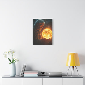 Celestial Guardian Matte Canvas Art, Mystic Wall Decor, Inspiring Home Office Decor, Cosmic Artwork, Spiritual Gift Idea