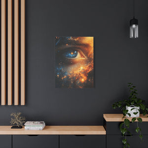 Cosmic Eye Wall Art Canvas, Mystical Home Decor, Celestial Art, Space Lover's Gift - BldyLcks Designs