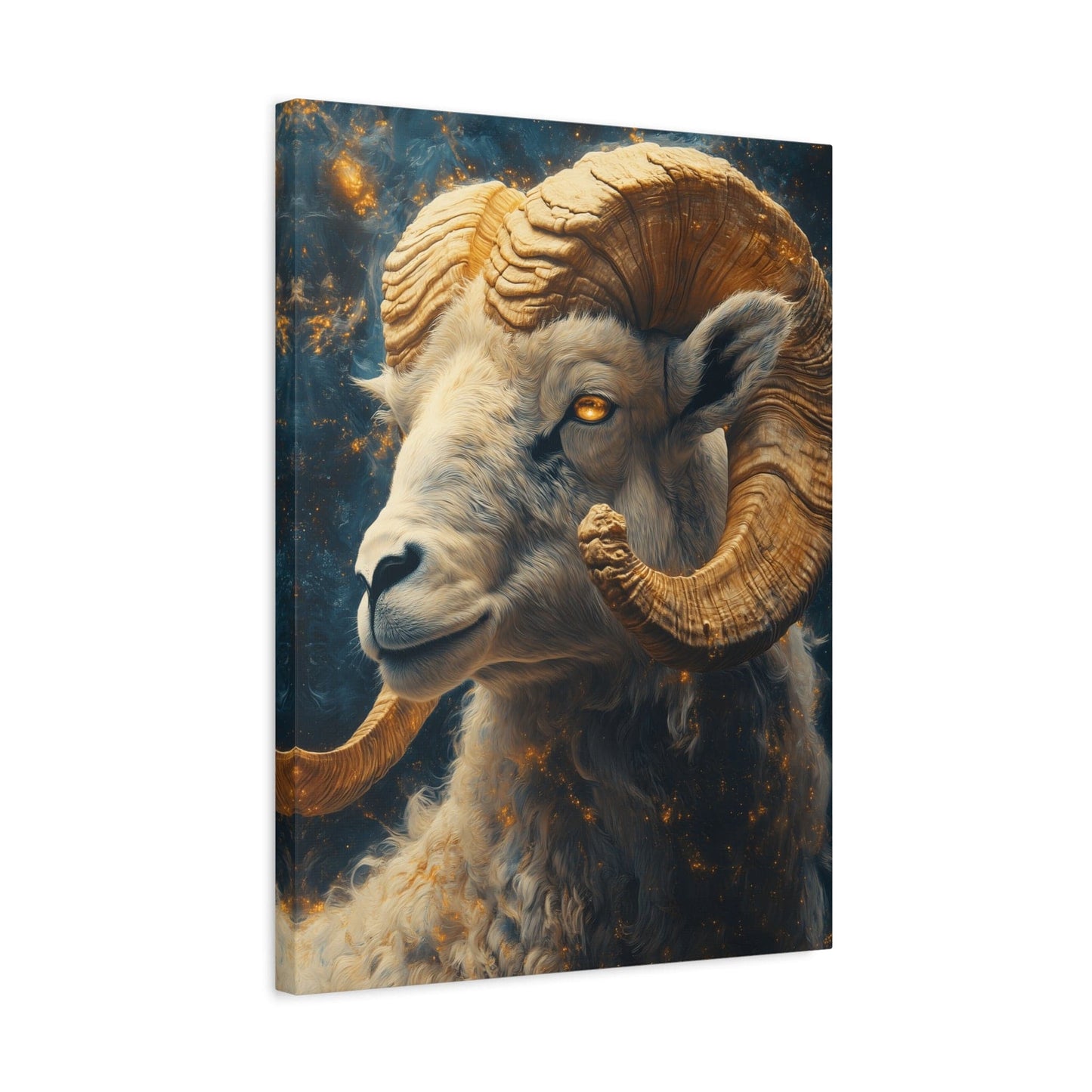 Ram Portrait Matte Canvas Wall Art, Animal Decor for Home, Rustic Wall Decor, Gift for Animal Lovers, Unique Birthday Gift