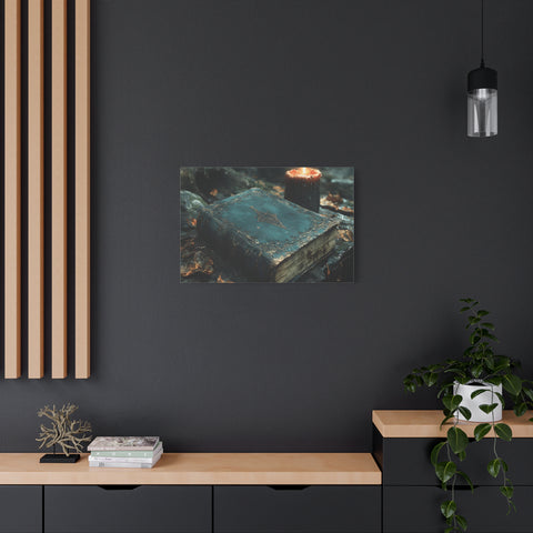 Mystical Canvas Art Print, Wall Decor for Wizardry Lovers, Fantasy Room Decoration, Gift for Bookworm, Gothic Home Accent