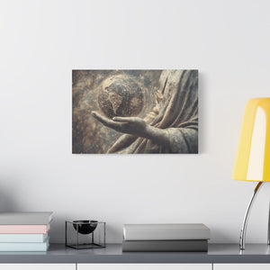 Earth in Hand - Matte Canvas Wall Art for Home Décor, Inspirational Artwork for Living Room