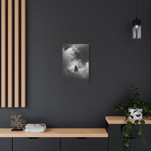 Black and White Wolf Canvas Art Print, Animal Wall Decor, Nature-Inspired Home Decor, Wilderness Art, Unique Gift Idea, Modern Aesthetic