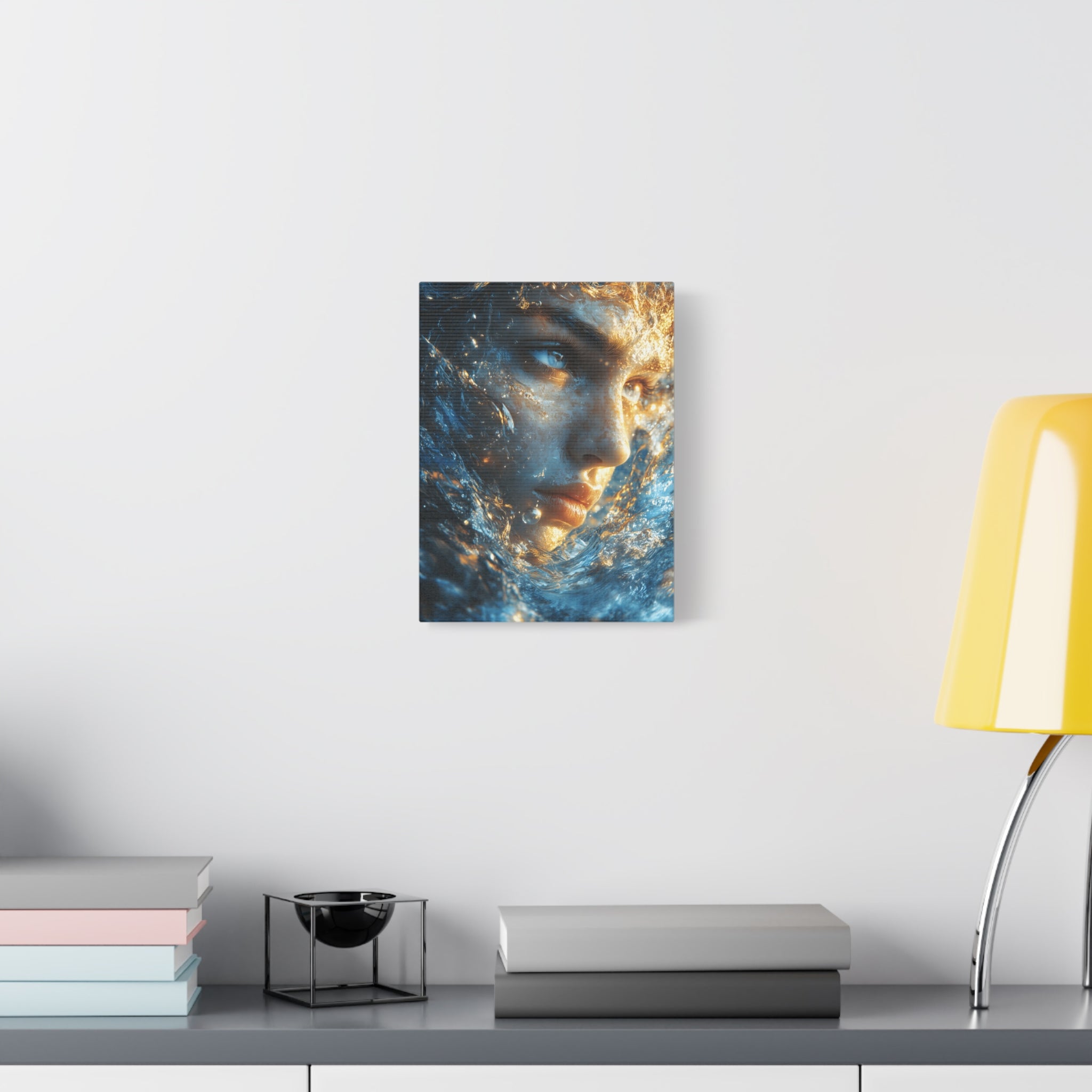 Artistic Canvas Print - Abstract Water Woman | Ocean-Themed Decor, Gallery Wall Art, Unique Home Decoration, Aquatic Aesthetic, Gift