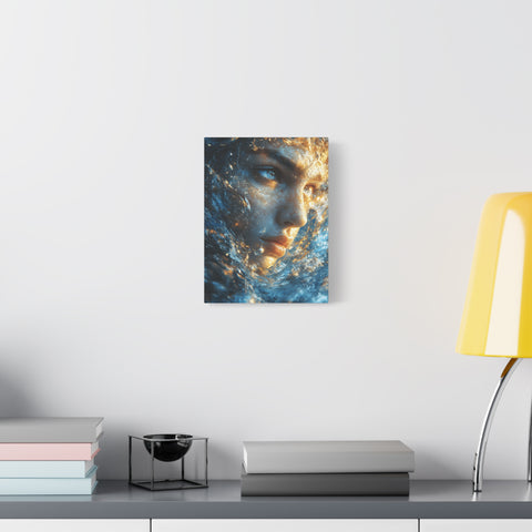 Artistic Canvas Print - Abstract Water Woman | Ocean-Themed Decor, Gallery Wall Art, Unique Home Decoration, Aquatic Aesthetic, Gift