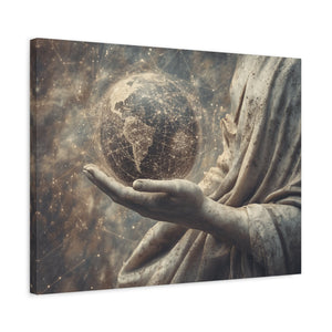 Earth in Hand - Matte Canvas Wall Art for Home Décor, Inspirational Artwork for Living Room