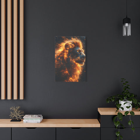 Fierce Lion Canvas Artwork, Wild Animal Decor, Bold Home Wall Art, Inspirational Gift, Unique Lion Print, Modern Decor