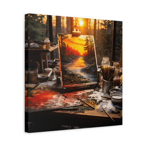 Sunset Landscape Canvas Art, Nature Decor, Home Wall Art, Gift for Art Lovers, Gallery Wrap, Modern Artwork