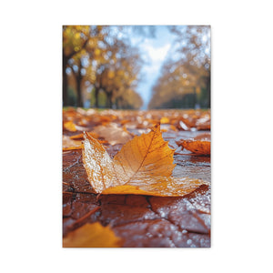Autumn Leaf Canvas Wall Art, Nature Decor, Fall Home Decor, Seasonal Artwork, Gallery Wall, Eco-Friendly Art