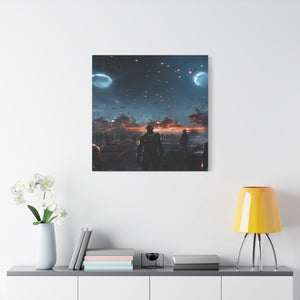 Sci-Fi Wall Art Canvas, Futuristic Decor, Space Art Print, Home Gallery Decoration, Gift for Sci-Fi Lovers