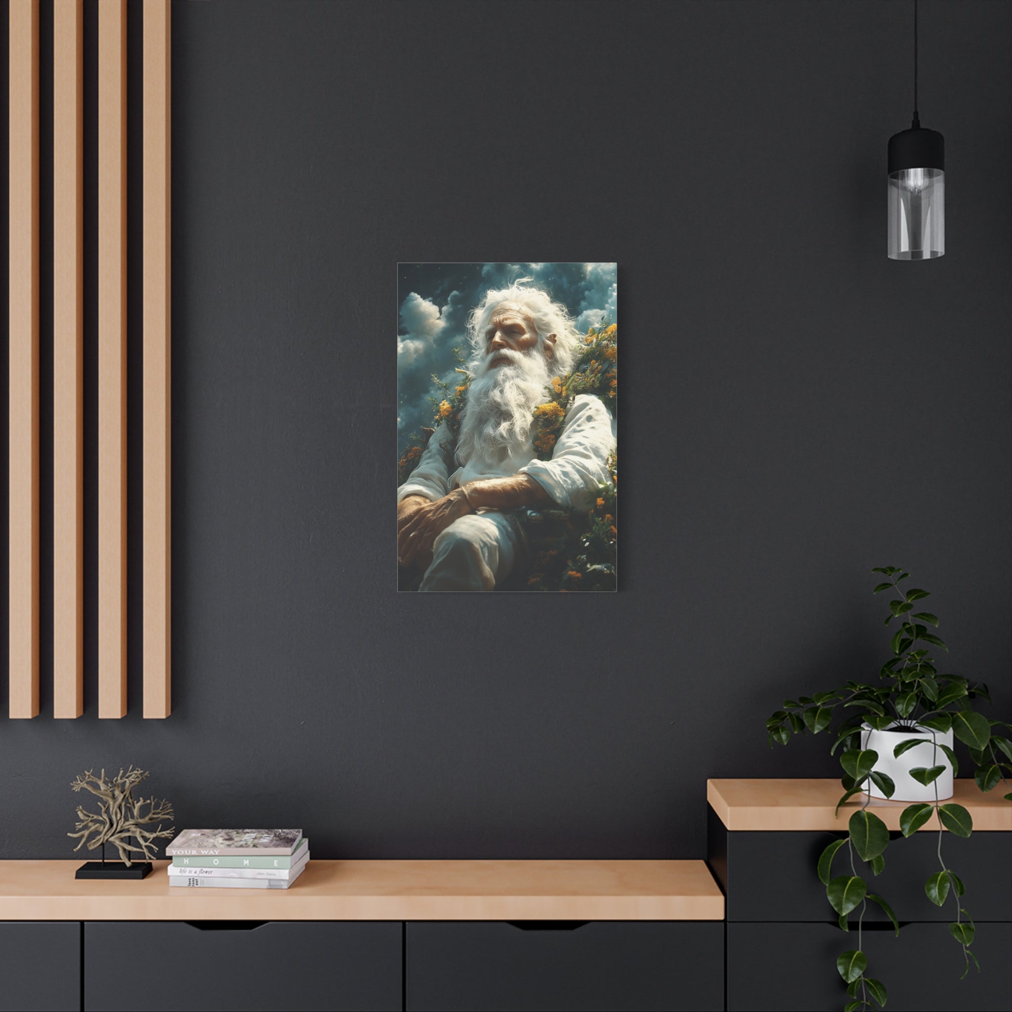 Serene Canvas Art Print, Wall Decor, Meditation, Bohemian Home, Peaceful Atmosphere, Spiritual Awakening, Gift Idea