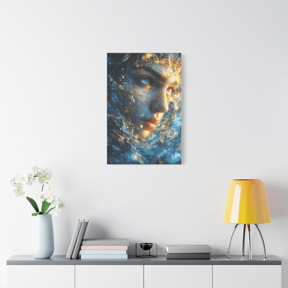 Artistic Canvas Print - Abstract Water Woman | Ocean-Themed Décor, Gallery Wall Art - BldyLcks Designs