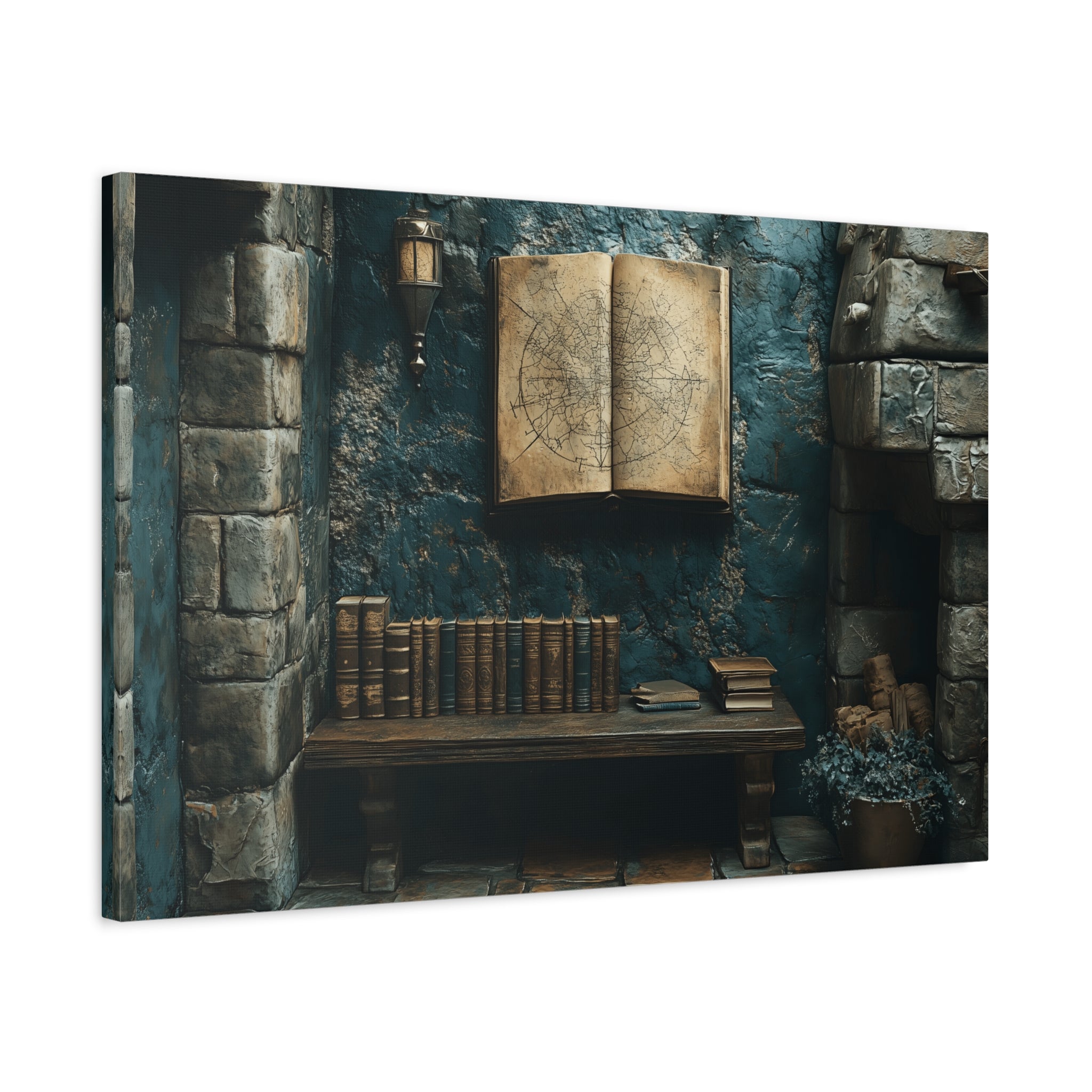 Fantasy Book Nook Wall Art, Cozy Home Decor, Literary Gifts, Reading Corner Artwork, Book Lovers Decor, Magical Canvas Print