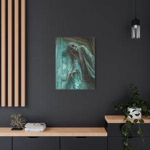 Eerie Ghost Wall Art Canvas, Perfect for Halloween Decor, Creepy Artwork for Home, Macabre Gift Idea, Spooky Room Accent