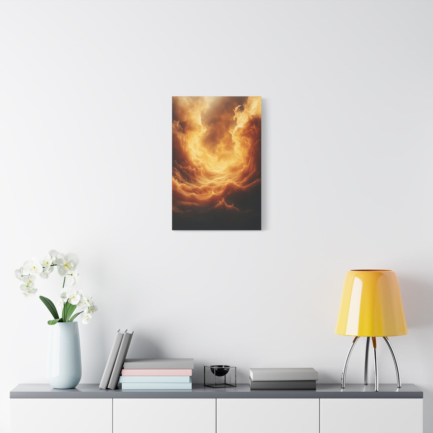 Stretched Canvas Print, Dreamy Cloud Artwork, Atmospheric Wall Decor, Abstract Art for Home, Modern Living Space Decoration