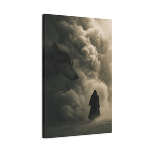 Mystical Wolf Canvas Art, Nature Lover Gift, Wall Decor, Home Aesthetic, Fantasy Art, Animal Lovers, Unique Gift Idea