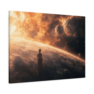 Cosmic Canvas Art Print, Space Wall Decor, Sci-Fi Home Decor, Galaxy Artwork, Astronaut Print, Celestial Gift Ideas