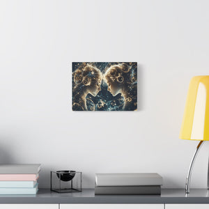 Celestial Gemini Canvas Print, Cosmic Art, Home Decor, Gift for Her, Astrology Wall Art, Unique Artwork, Gallery Wall