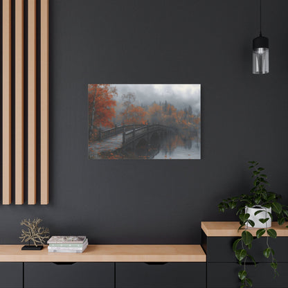 Autumn Landscape Canvas Print, Cozy Home Decor, Fall Artwork for Living Room, Gift for Nature Lovers, Fall Themed Wall Art