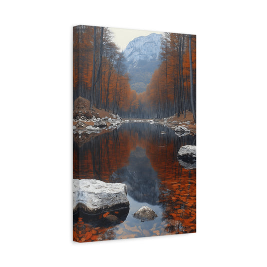 Autumn Landscape Canvas Print | Stretched Wall Art, Home Décor, Nature Artwork, Gift Idea, Bedroom Decoration