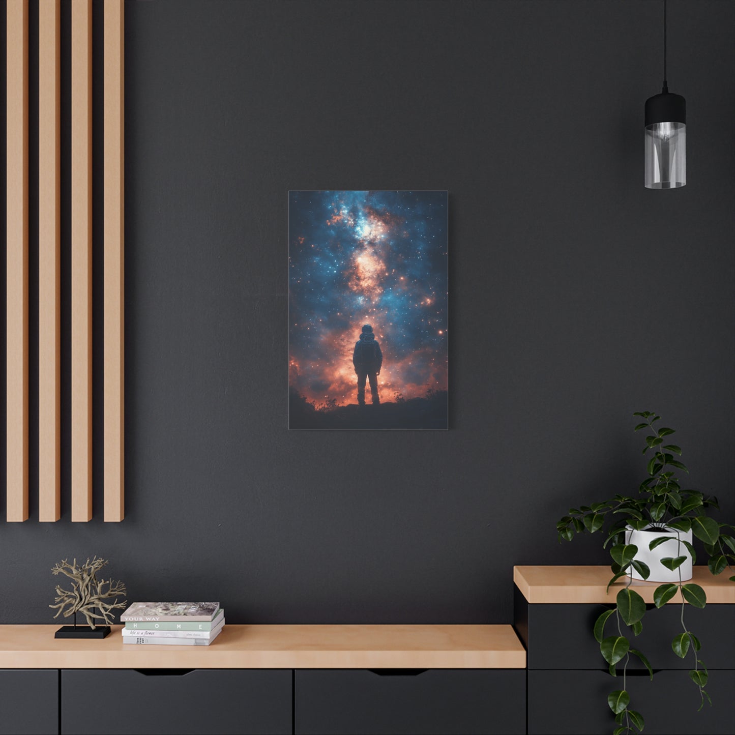 Cosmic Wall Art Canvas Print, Space Decor, Astronaut Artwork, Universe Gift, Galaxy Decoration, Sci-Fi Home Gallery