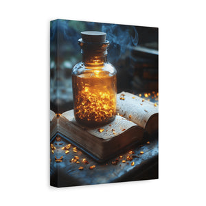 Illuminated Canvas Art, Cozy Home Decor, Gift for Book Lovers, Unique Wall Art, Enchanted Decoration