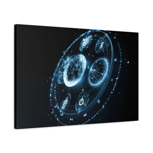 Galactic Matte Canvas Art, Astronomy Wall Decor, Modern Space Print, Home Office Artwork, Celestial Gift Idea