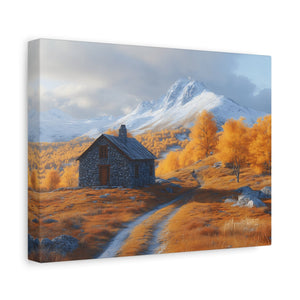 Autumn Landscape Canvas Wall Art, Cozy Home Decor, Nature Print for Living Room, Gift for Art Lovers, Rustic Fall Artwork