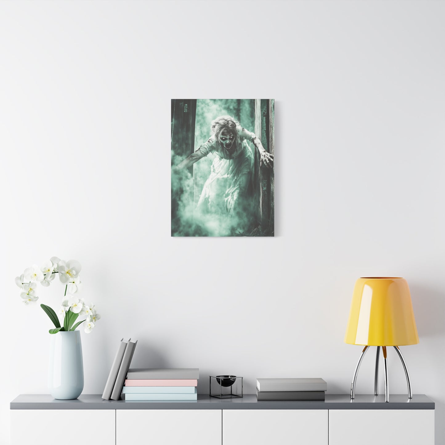 Haunting Matte Canvas Print, Wall Art for Halloween, Scary Decor, Spooky Home Decoration, Horror Lovers Gift, Creepy Artwork