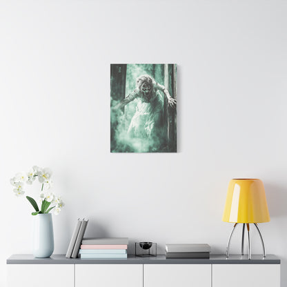 Haunting Matte Canvas Print, Wall Art for Halloween, Scary Decor, Spooky Home Decoration, Horror Lovers Gift, Creepy Artwork