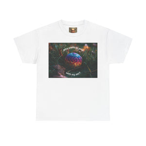 Playful Unisex Heavy Cotton Tee featuring humorous hacky sack graphic, perfect for casual wear.