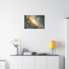 Fiery Nebula Spiral Canvas Décor, Cosmic Vortex Wall Art, Space Theme, Galaxy Home Décor, Celestial Wall Art