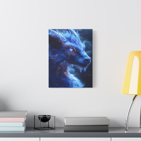 Mystical Creature Canvas Print, Dragon Wall Art, Fantasy Home Decor, Unique Gifting, Gothic Art Piece, Bedroom Aesthetic