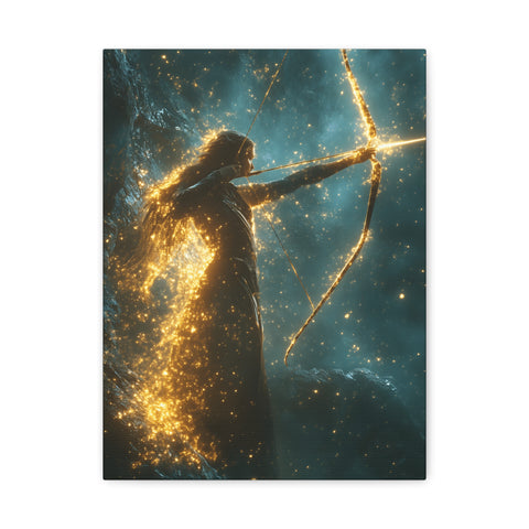 Celestial Archer Canvas Art Print, Dreamy Home Decor for Art Lovers, Gift for Her, Modern Wall Art, Bohemian Room Decor