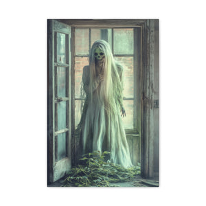 Haunting Matte Canvas Wall Art, Creepy Home Decor, Gothic Decor, Halloween Decoration, Spooky Art Piece