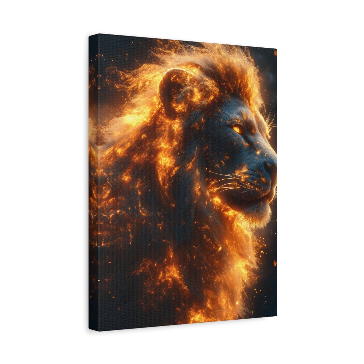 Fierce Lion Canvas Artwork, Wild Animal Decor, Bold Home Wall Art, Inspirational Gift, Unique Lion Print, Modern Decor