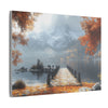 Autumn Décor, Canvas Art, AI Autumn Landscape, Nature Artwork Gift, Modern Wall Hanging, Unique Wall Art