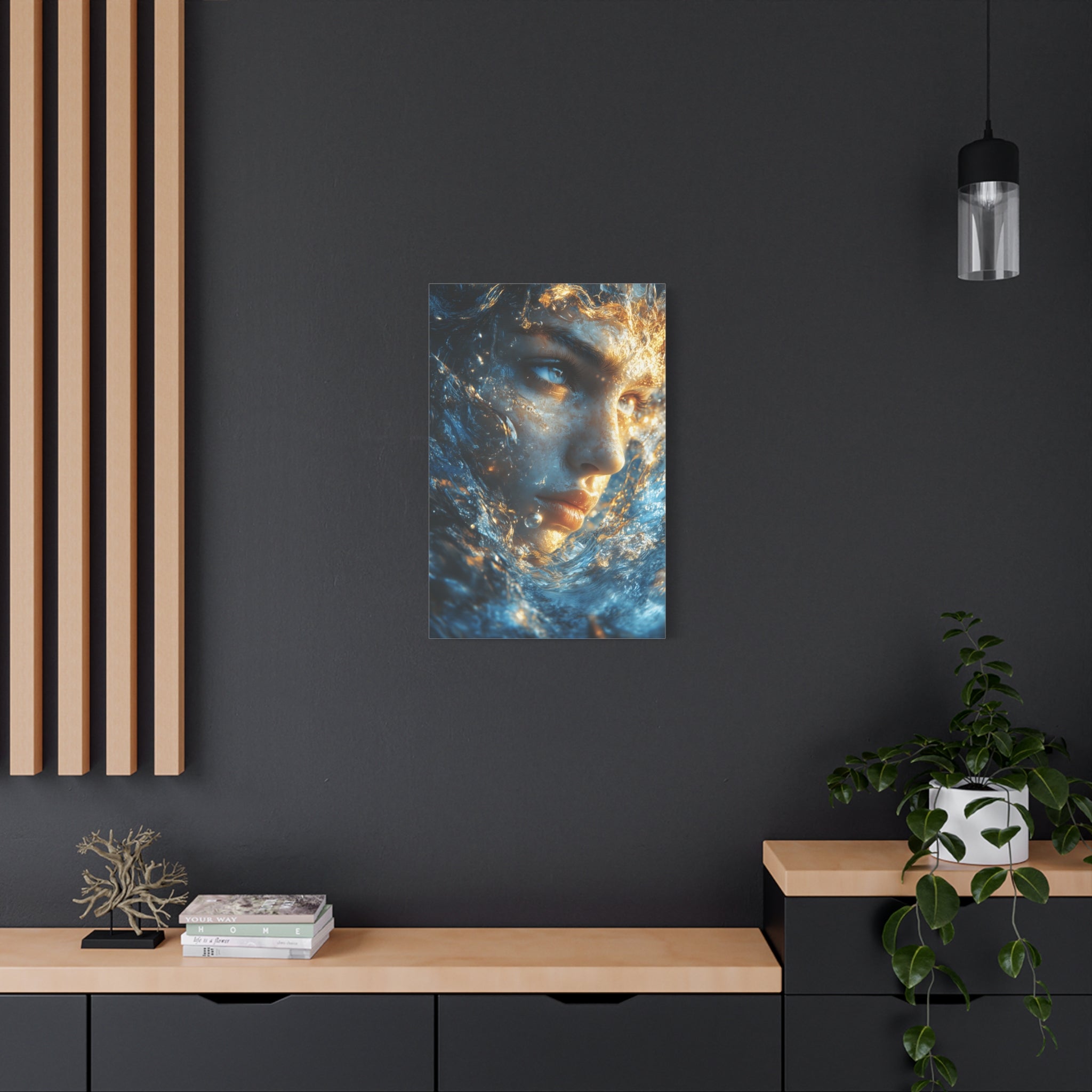 Artistic Canvas Print - Abstract Water Woman | Ocean-Themed Decor, Gallery Wall Art, Unique Home Decoration, Aquatic Aesthetic, Gift