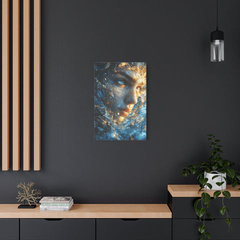 Artistic Canvas Print - Abstract Water Woman | Ocean-Themed Decor, Gallery Wall Art, Unique Home Decoration, Aquatic Aesthetic, Gift