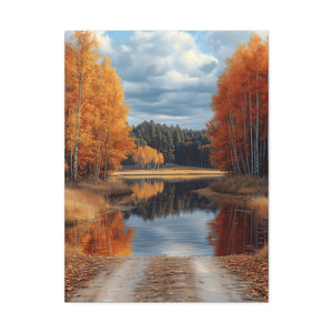 Autumn Landscape Canvas Print, Nature Wall Art, Fall Decor, Rustic Home Decor
