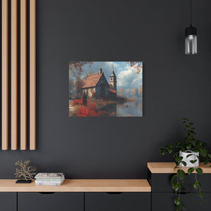 Rustic Art Canvas, Wall Decor, Home Decoration, Cozy Living Room, Nature Scene, Ideal for Holidays