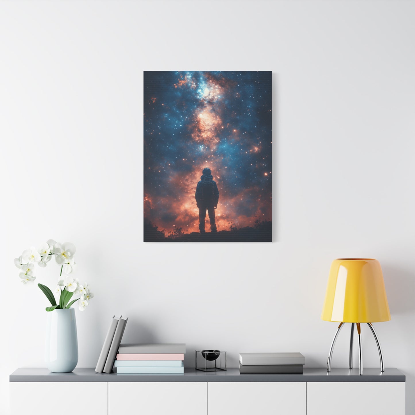 Cosmic Wall Art Canvas Print, Space Decor, Astronaut Artwork, Universe Gift, Galaxy Decoration, Sci-Fi Home Gallery
