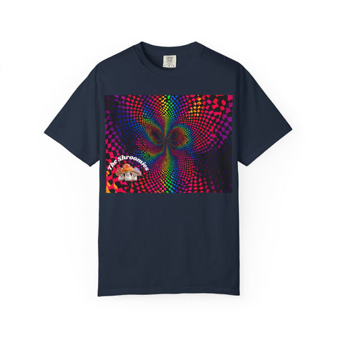 Psychedelic Shroom T-Shirt, Unisex Tie-Dye Tee for Festivals, Bohemian Style Shirt, Trippy Graphic Top, Gift for Mushroom Lovers