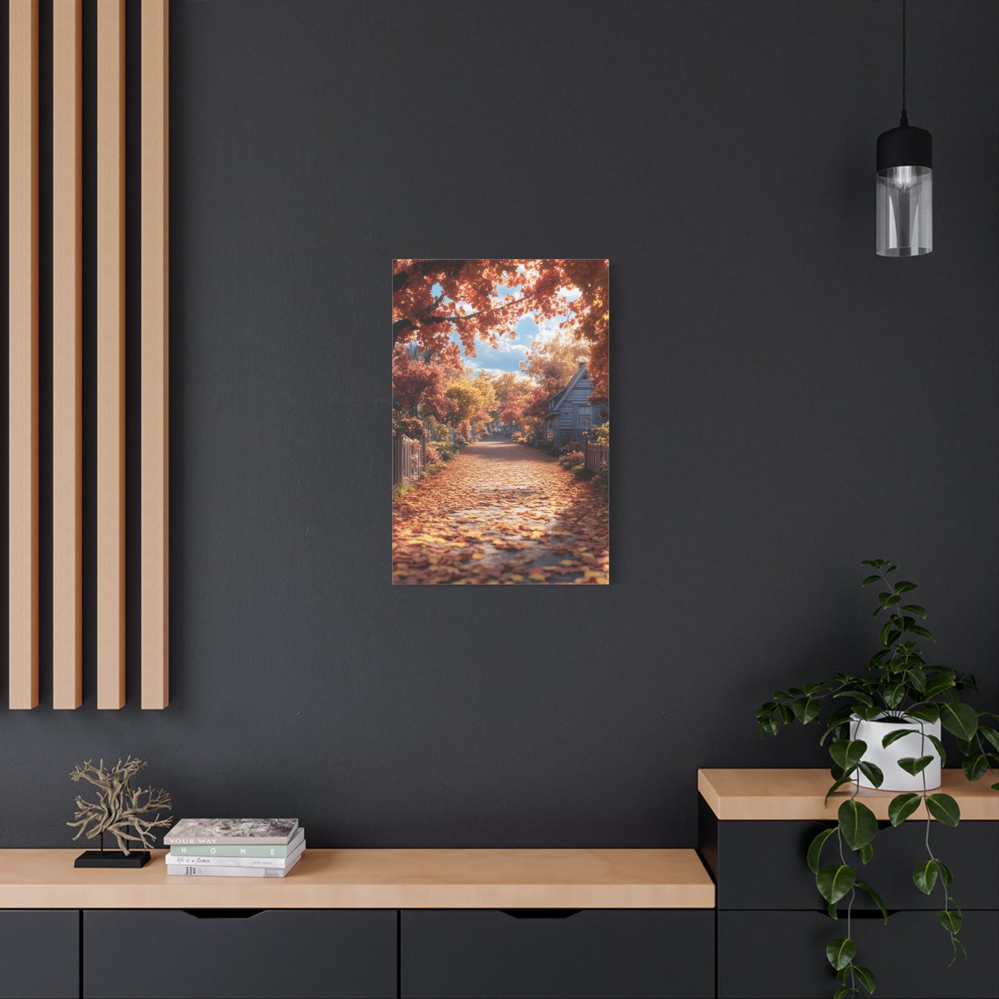 Autumn Landscape Canvas Wall Art Print, Fall Decor, Home Decoration, Nature Artwork, Seasonal Gift, Cozy Vibes, Rustic Wall Decor