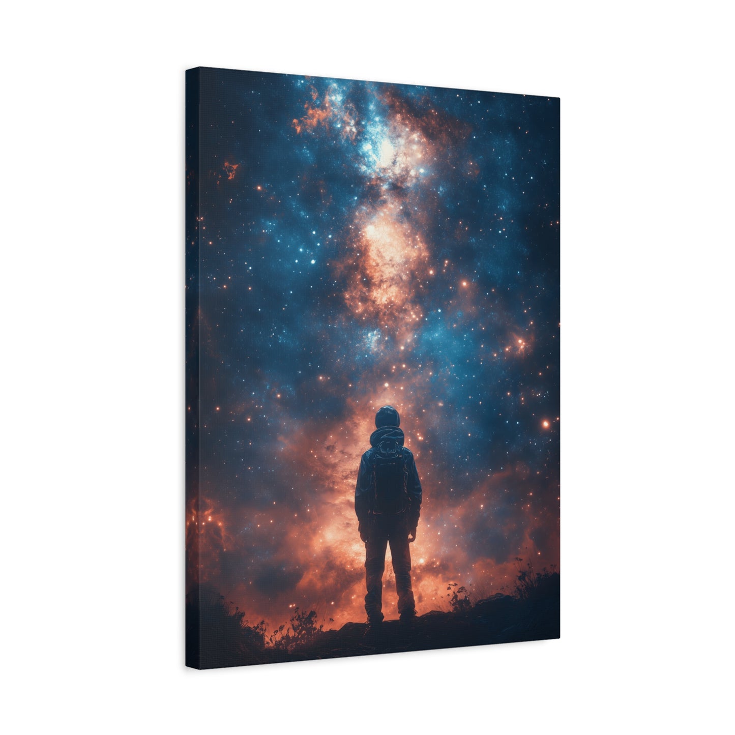 Cosmic Wall Art Canvas Print, Space Decor, Astronaut Artwork, Universe Gift, Galaxy Decoration, Sci-Fi Home Gallery