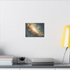 Fiery Nebula Spiral Canvas Décor, Cosmic Vortex Wall Art, Space Theme, Galaxy Home Décor, Celestial Wall Art