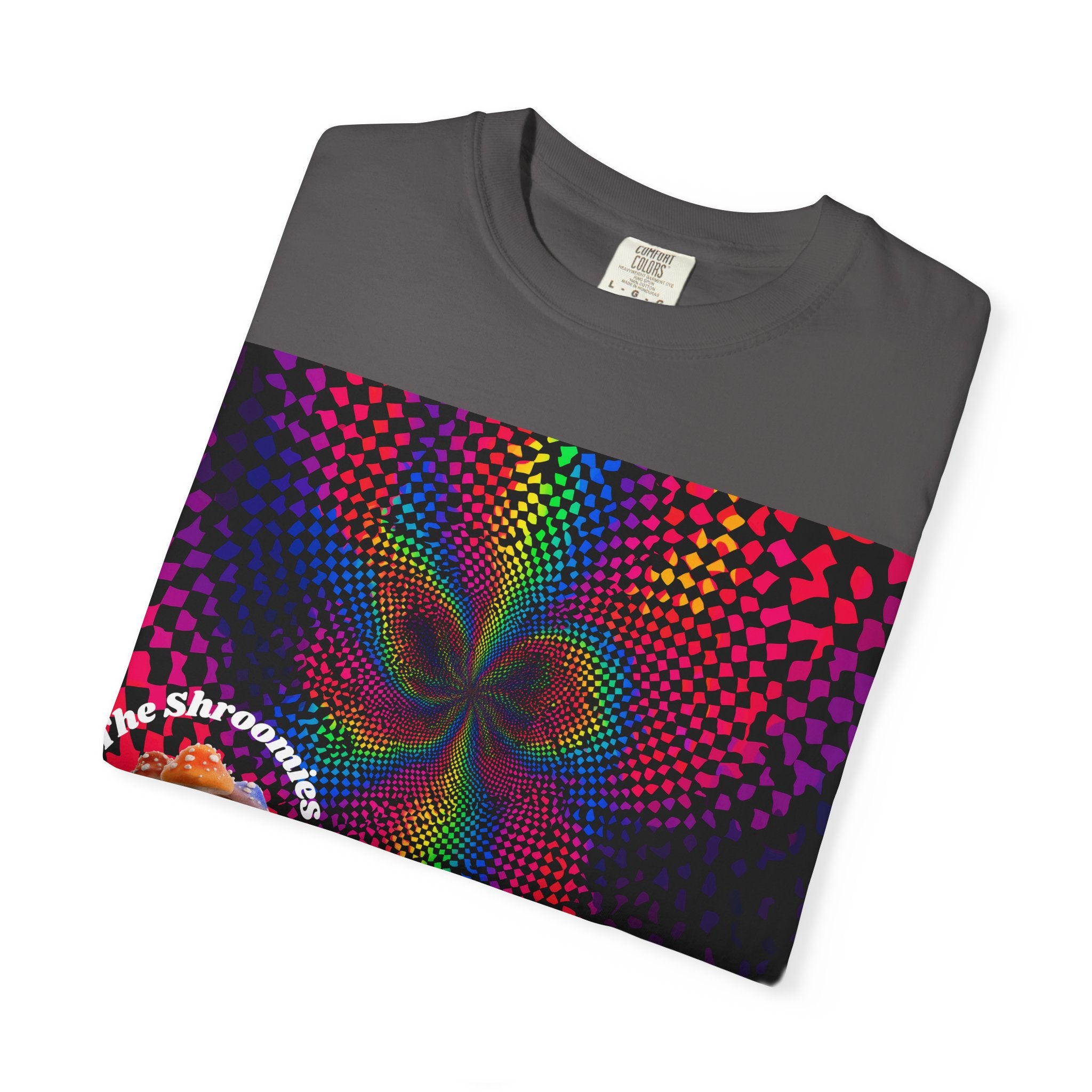 Psychedelic Shroom T-Shirt, Unisex Tie-Dye Tee for Festivals, Bohemian Style Shirt, Trippy Graphic Top, Gift for Mushroom Lovers