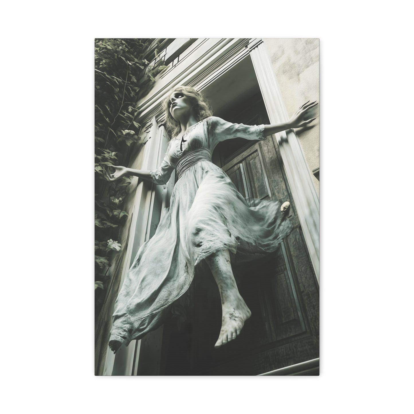 Eerie Fantasy Wall Art Canvas, Dark Atmosphere Decor, Gothic Home Decor, Haunting Art for Halloween, Unique Gift Idea