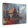 Autumn Décor, Canvas Art, AI Autumn Landscape, Nature Artwork Gift, Modern Wall Hanging, Unique Wall Art