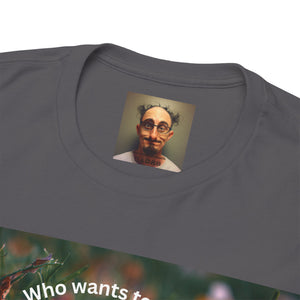 Playful Unisex Heavy Cotton Tee featuring humorous hacky sack graphic, perfect for casual wear.