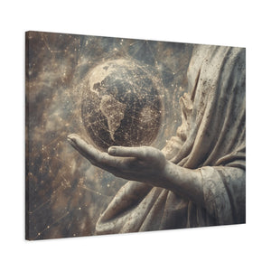 Earth in Hand - Matte Canvas Wall Art for Home Décor, Inspirational Artwork for Living Room
